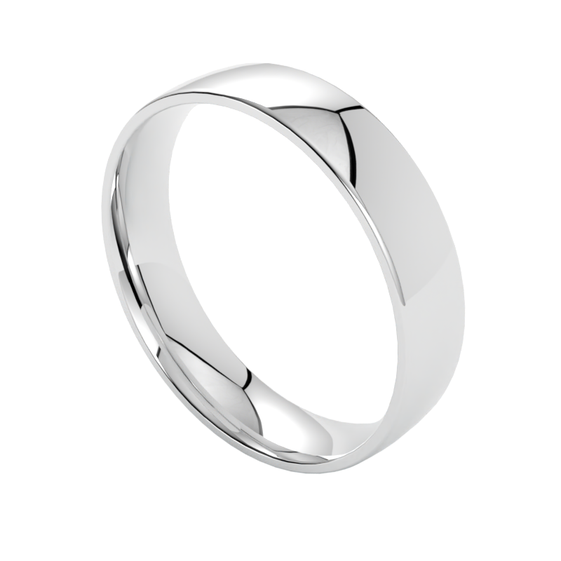 gładkie obrączki ślubne złoto białe 585